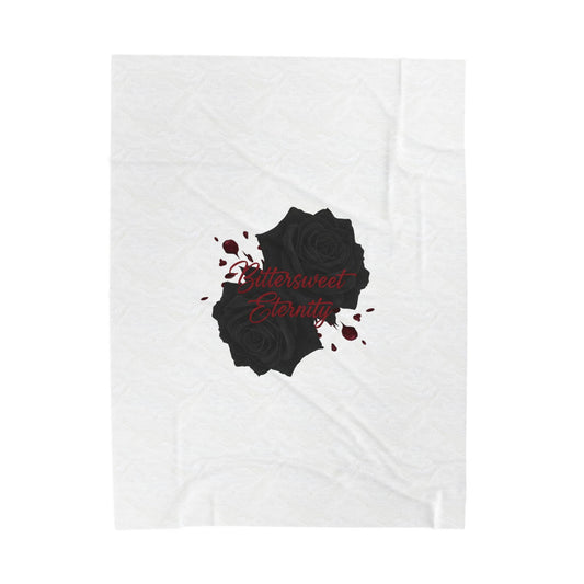 Black Rose Velvet Blanket | Goth Valentine, Dark Romance Velveteen Plush