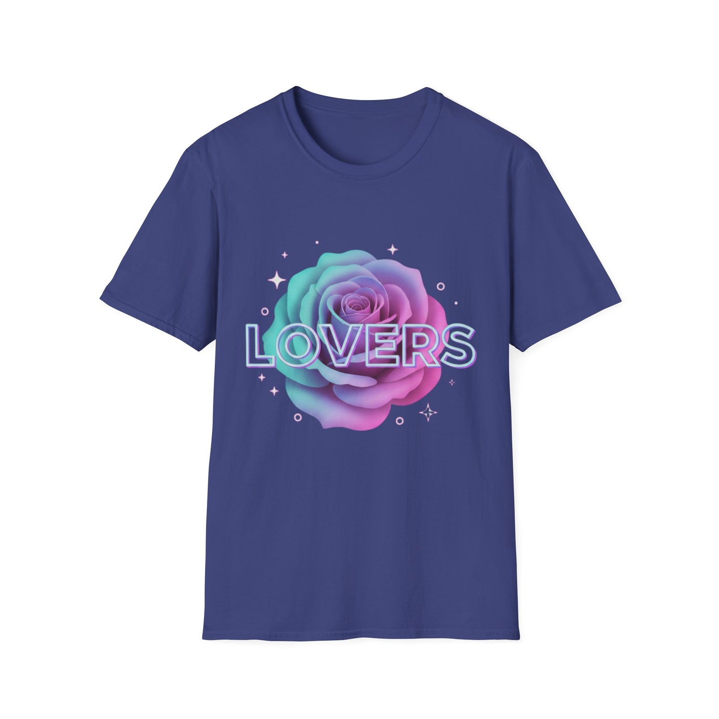 Gradient Rose Lovers T-Shirt | Pastel Floral Typography