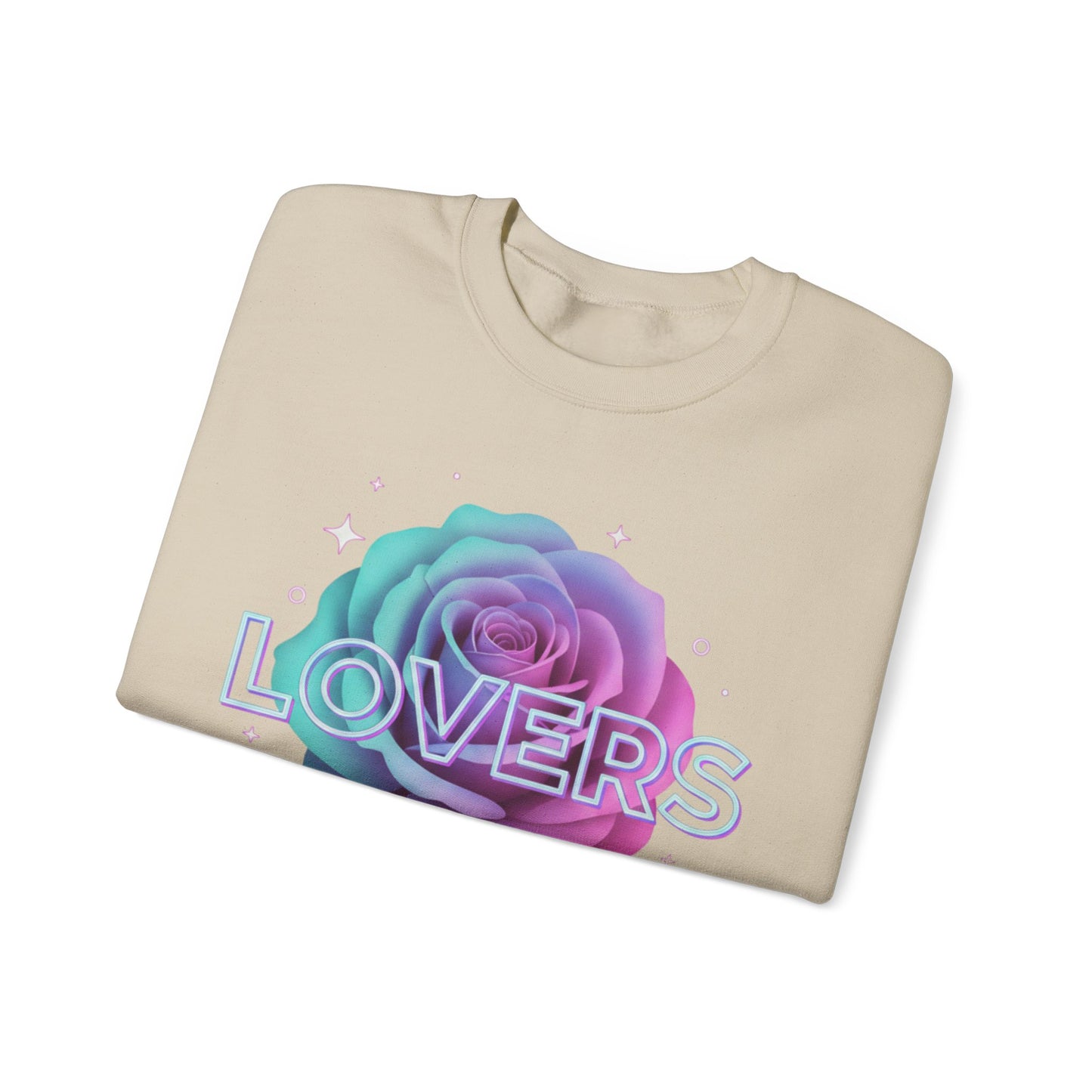 Gradient Rose Lovers Sweater | Pastel Floral Typography