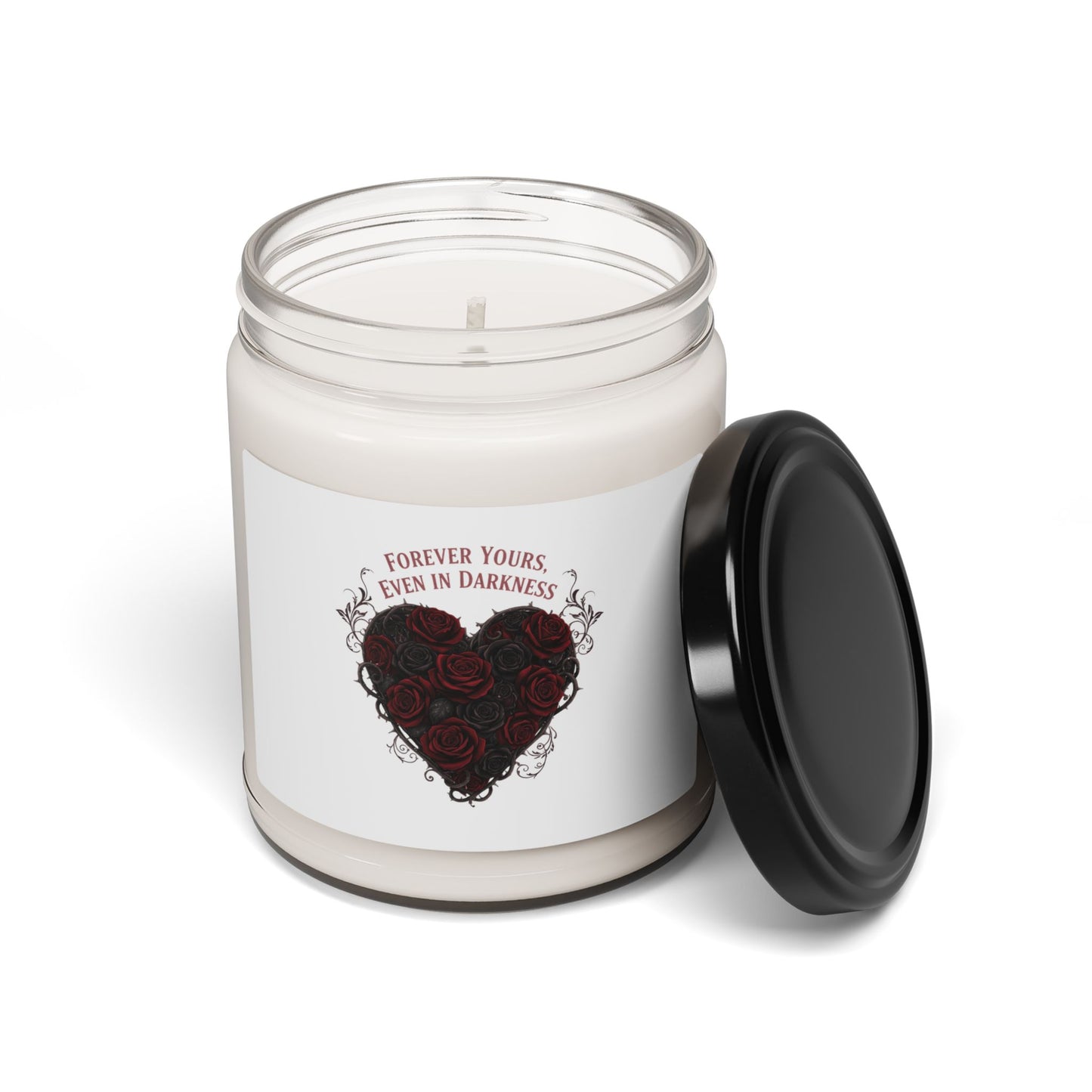 Forever Yours Even in Darkness Soy Candle, Goth Valentine | Dark Romance Scented Candle