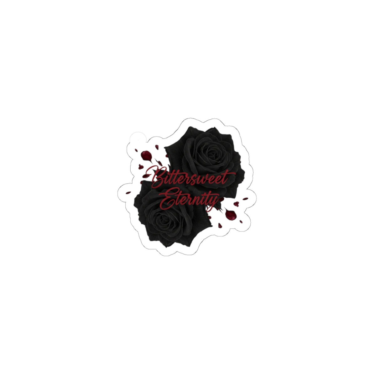 Bittersweet Eternity Black Rose Sticker | goth valentine, dark romance