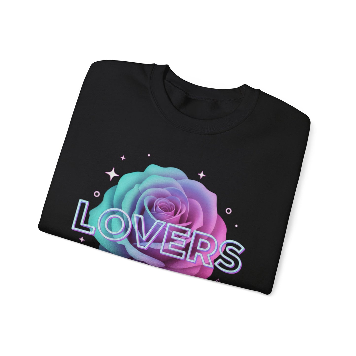 Gradient Rose Lovers Sweater | Pastel Floral Typography