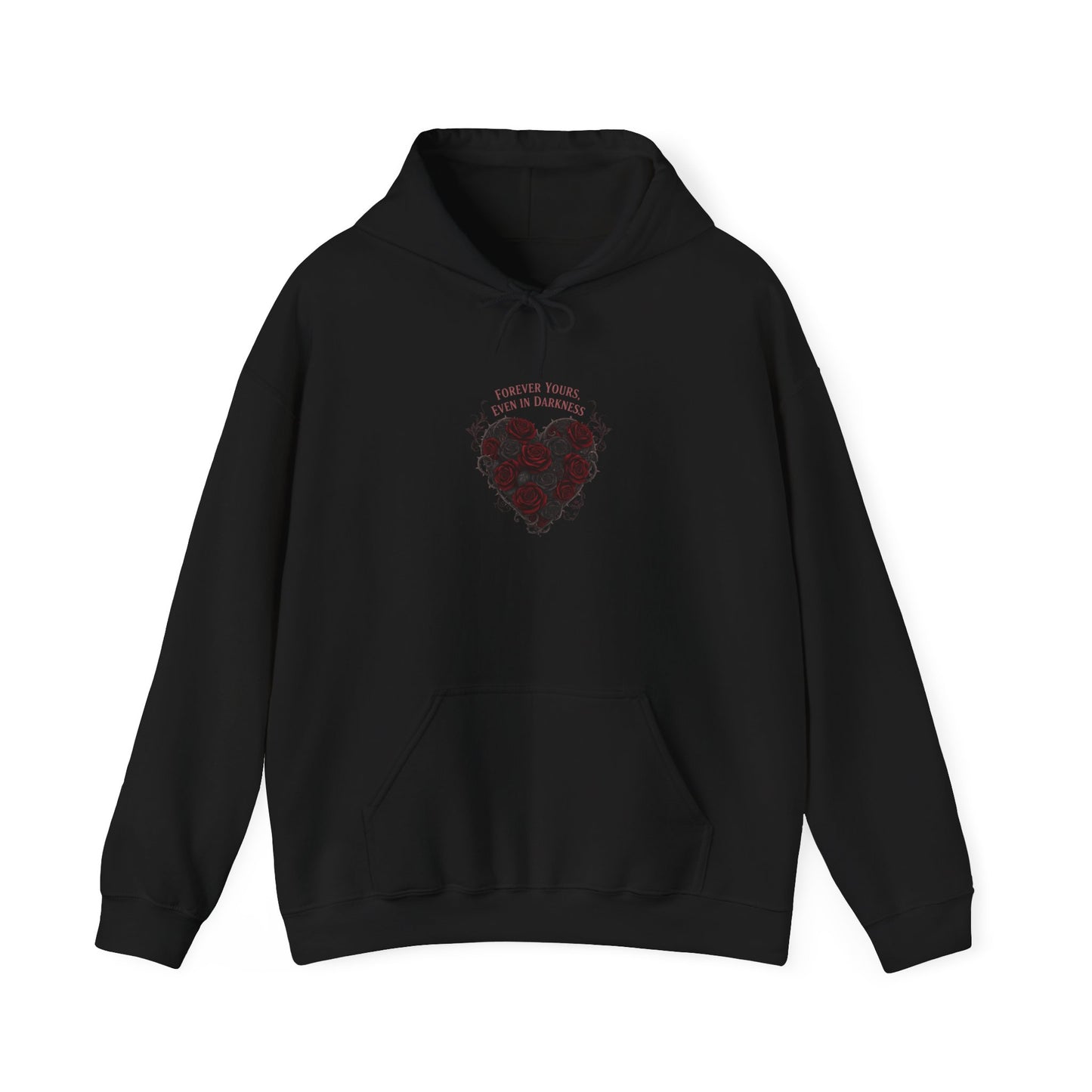Black Rose Heart Hoodie | goth valentine, emo romance sweatshirt