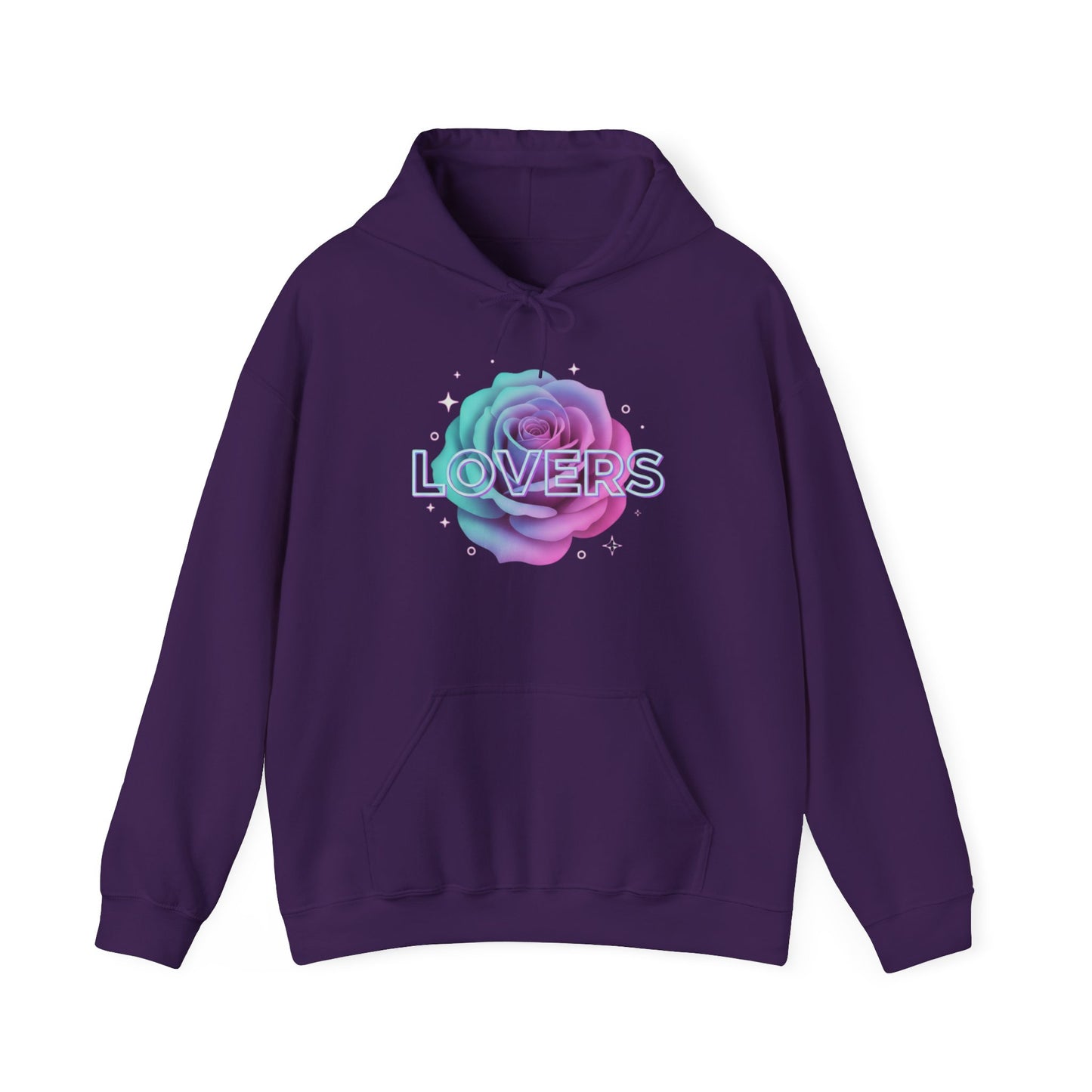 Gradient Rose Lovers Hoodie | Pastel Floral Typography