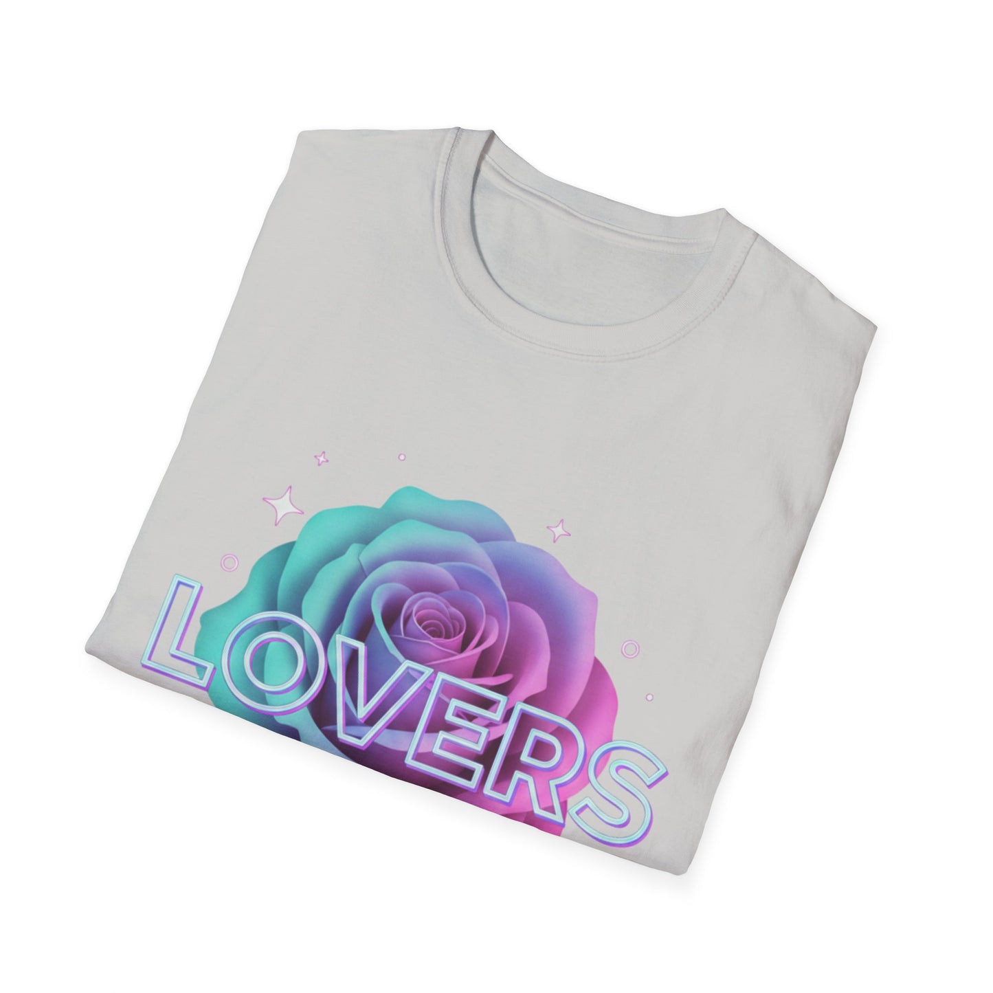Gradient Rose Lovers T-Shirt | Pastel Floral Typography