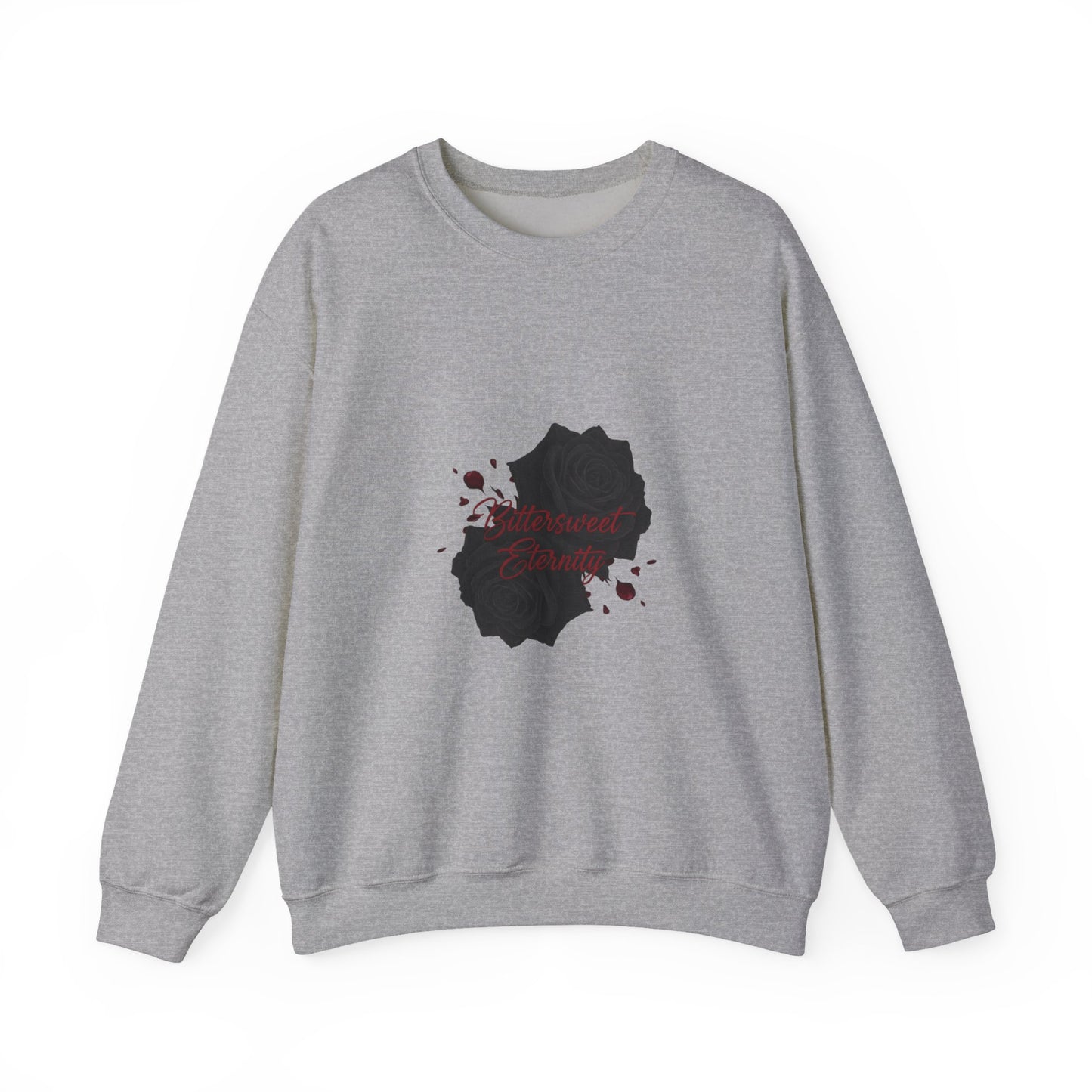 Gothic Black Rose Crewneck Sweatshirt | goth valentine, dark romance