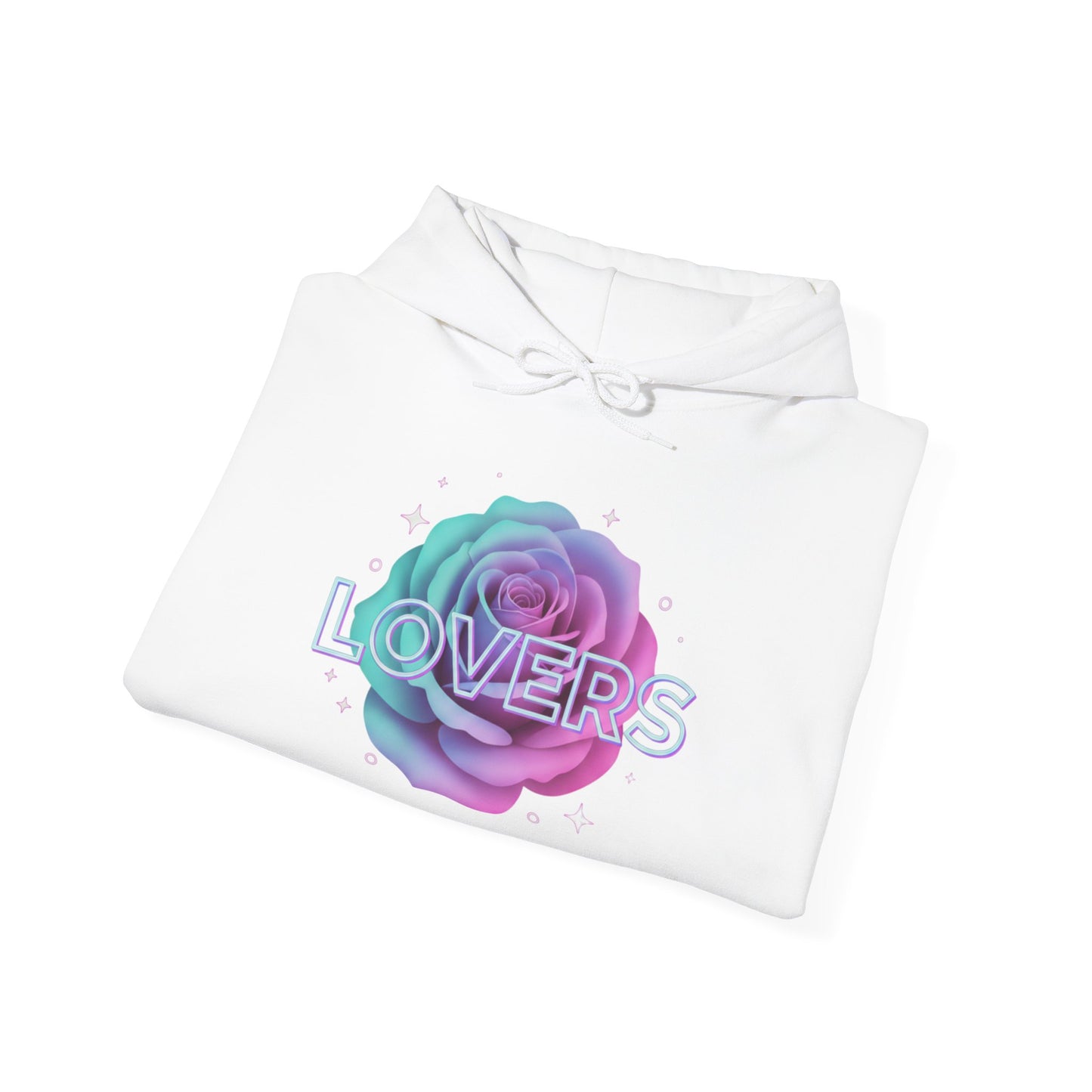Gradient Rose Lovers Hoodie | Pastel Floral Typography