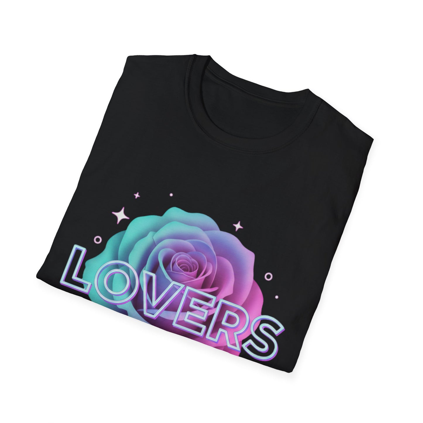 Gradient Rose Lovers T-Shirt | Pastel Floral Typography