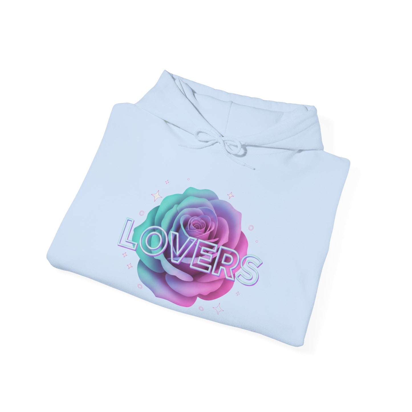 Gradient Rose Lovers Hoodie | Pastel Floral Typography