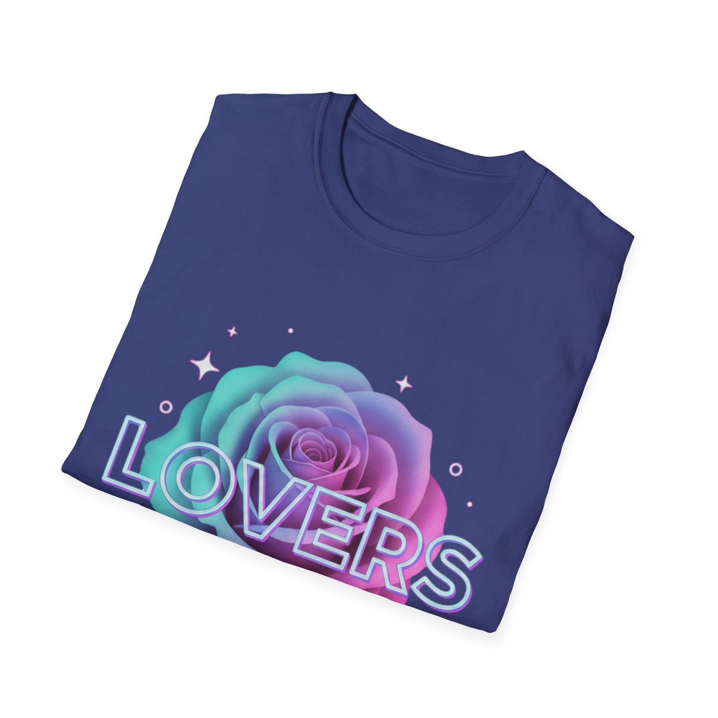 Gradient Rose Lovers T-Shirt | Pastel Floral Typography
