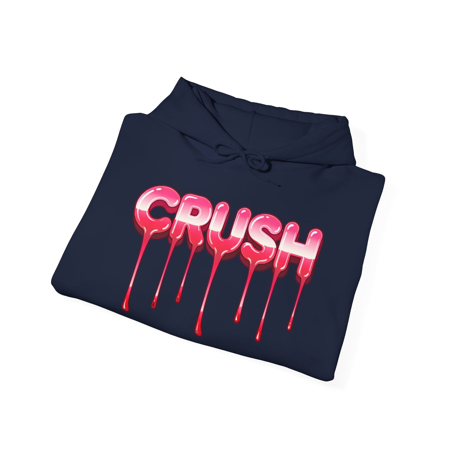 Dripping 'CRUSH' Graphic Hoodie | Candy Pink Drip Lettering