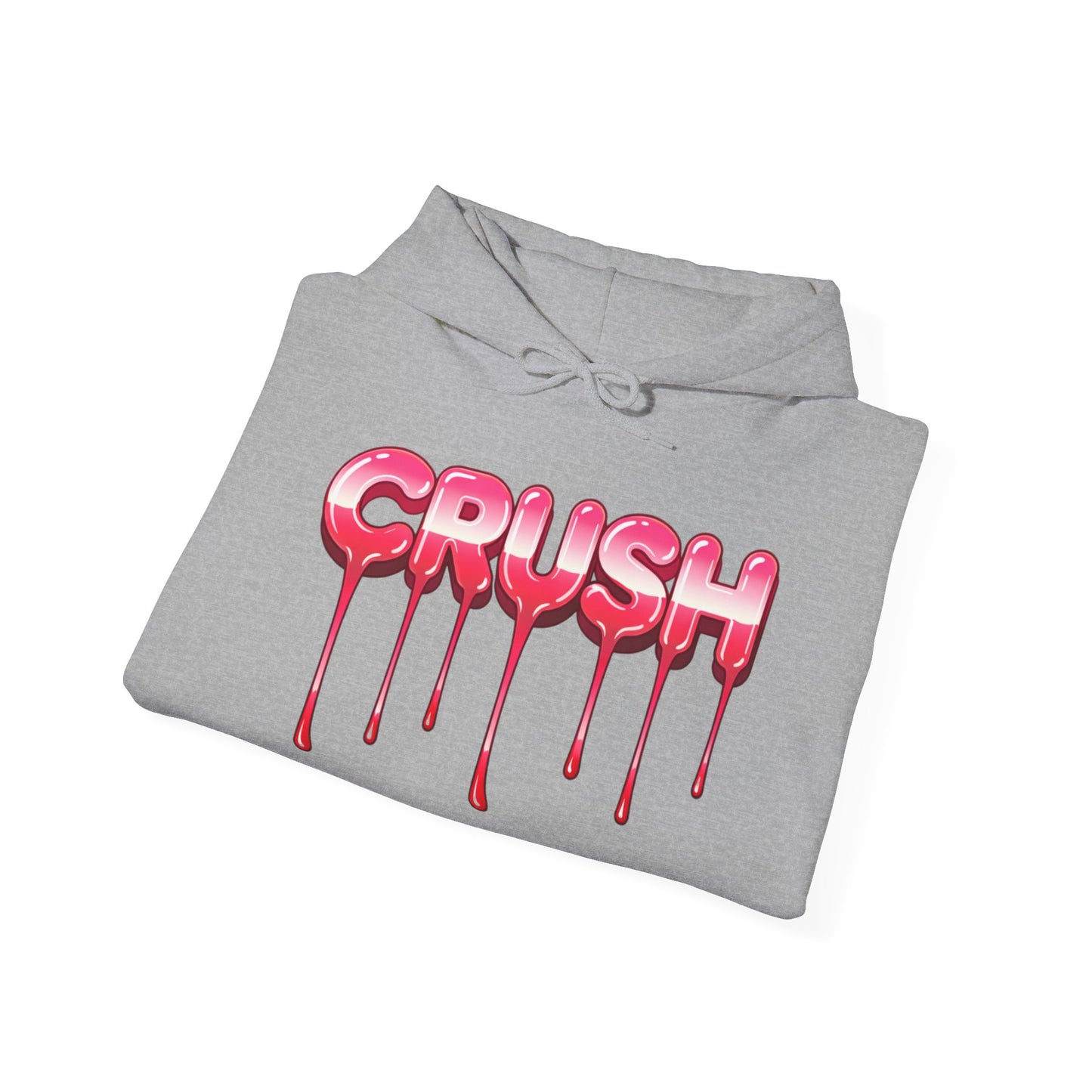 Dripping 'CRUSH' Graphic Hoodie | Candy Pink Drip Lettering
