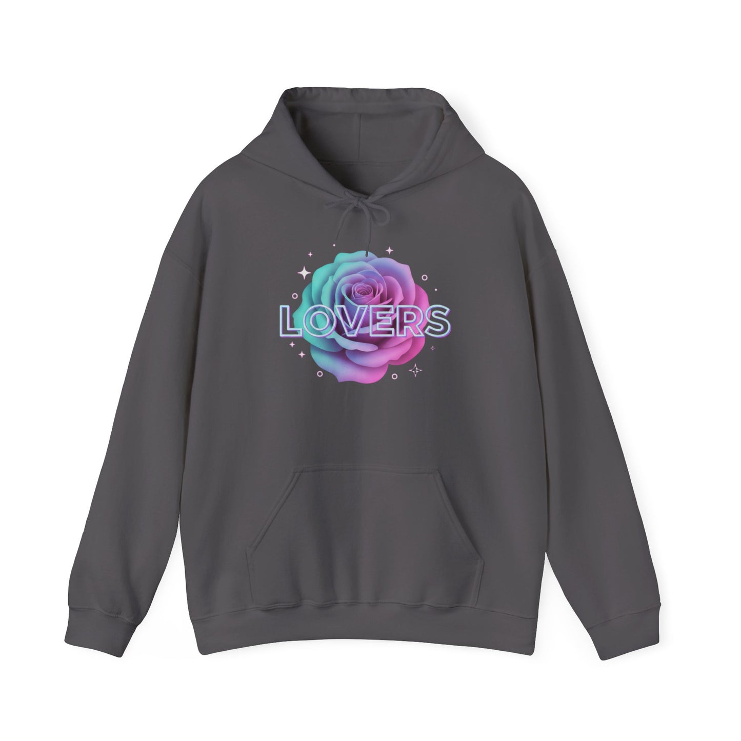 Gradient Rose Lovers Hoodie | Pastel Floral Typography