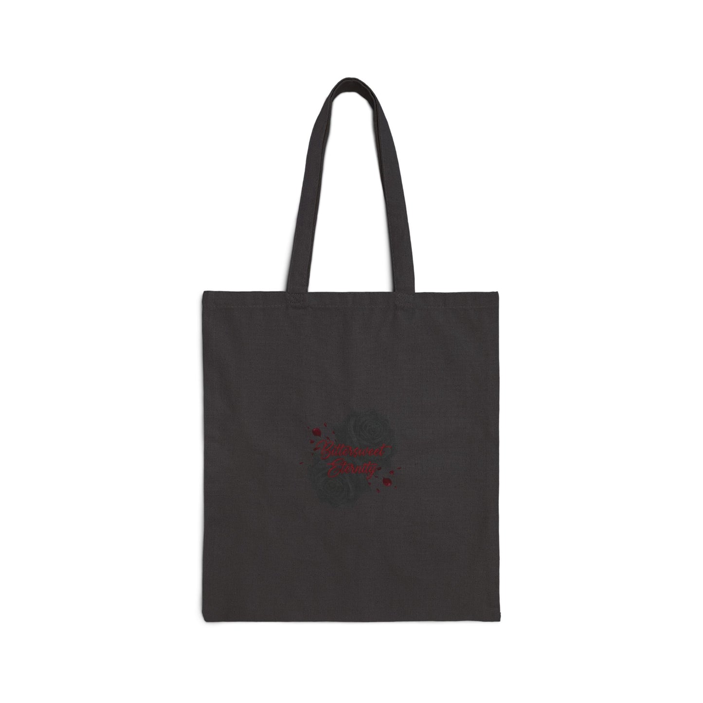 Black Rose Ink Blot Tote | goth valentine, dark romance canvas