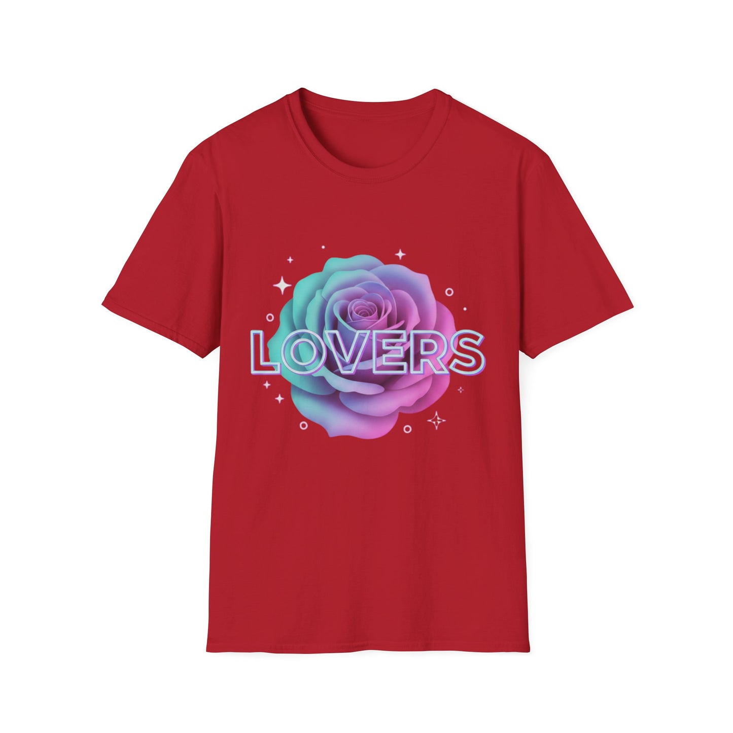 Gradient Rose Lovers T-Shirt | Pastel Floral Typography