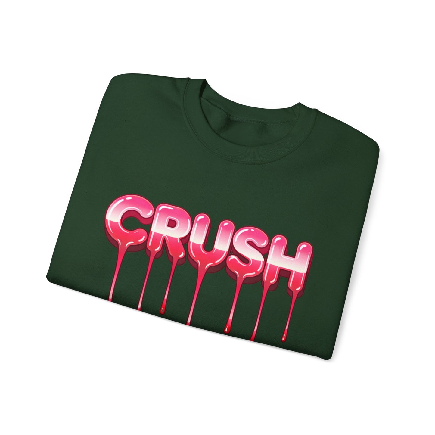 Dripping Pink 'CRUSH' Graphic sweater | Candy Heart Typography Tee