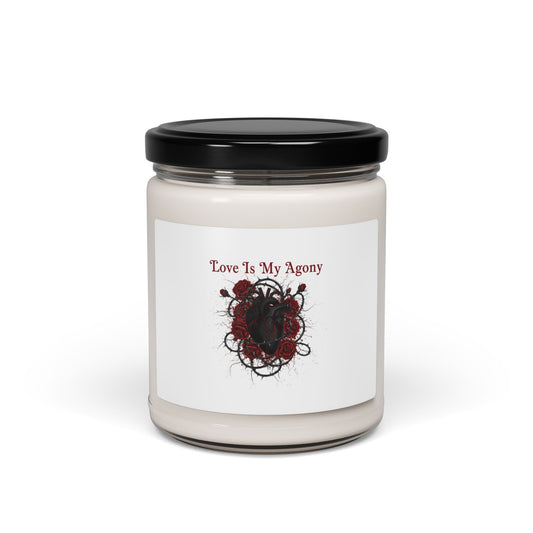 Love Is My Agony Candle | Dark Romance, Goth Valentine Soy Candle