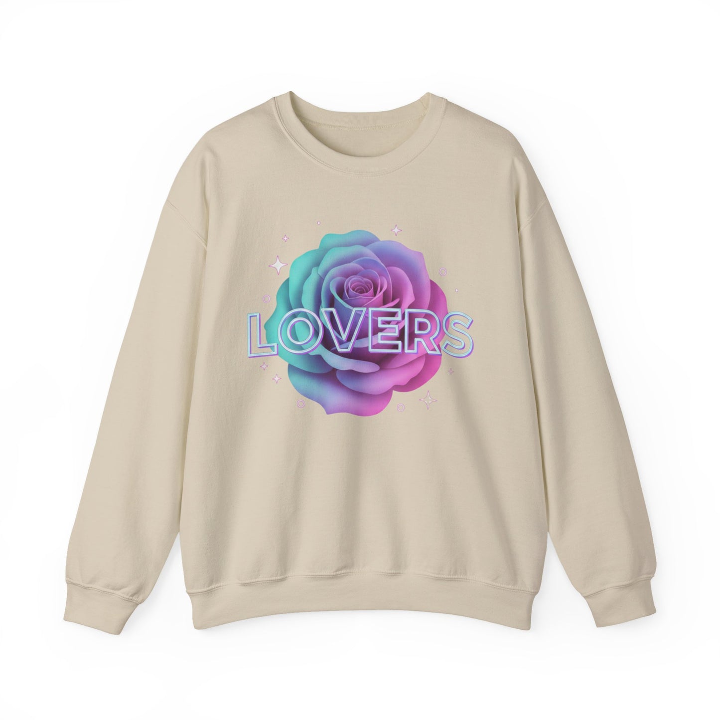Gradient Rose Lovers Sweater | Pastel Floral Typography