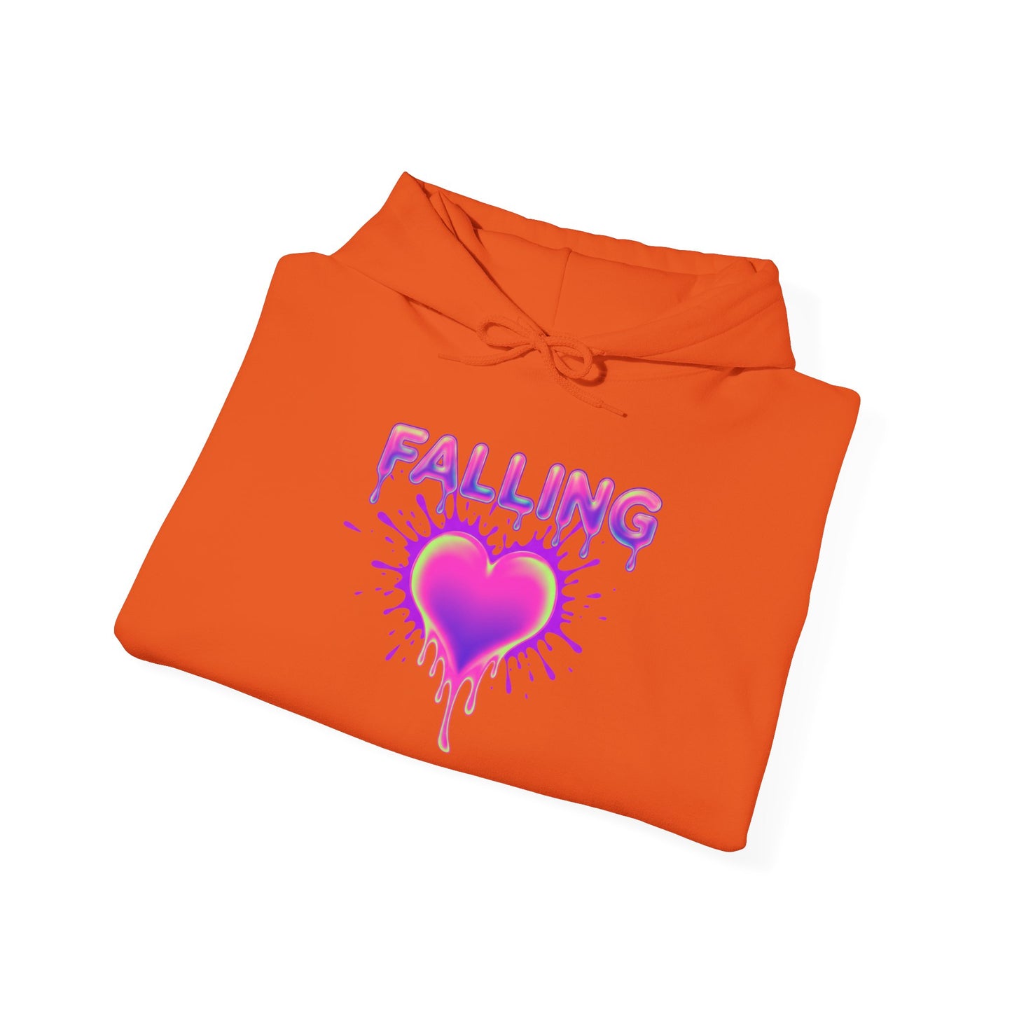 Falling Dripping Heart Hoodie | Pink Purple Splash Graphic