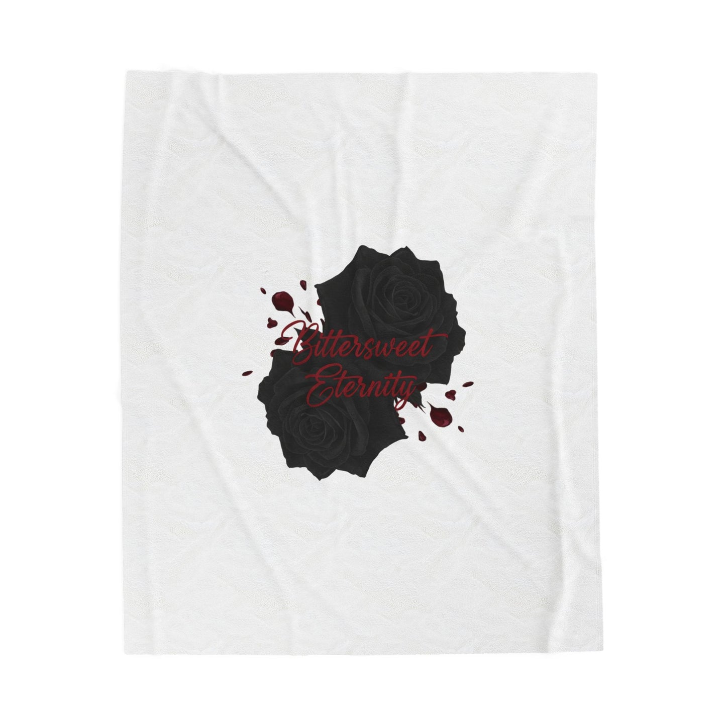 Black Rose Velvet Blanket | Goth Valentine, Dark Romance Velveteen Plush