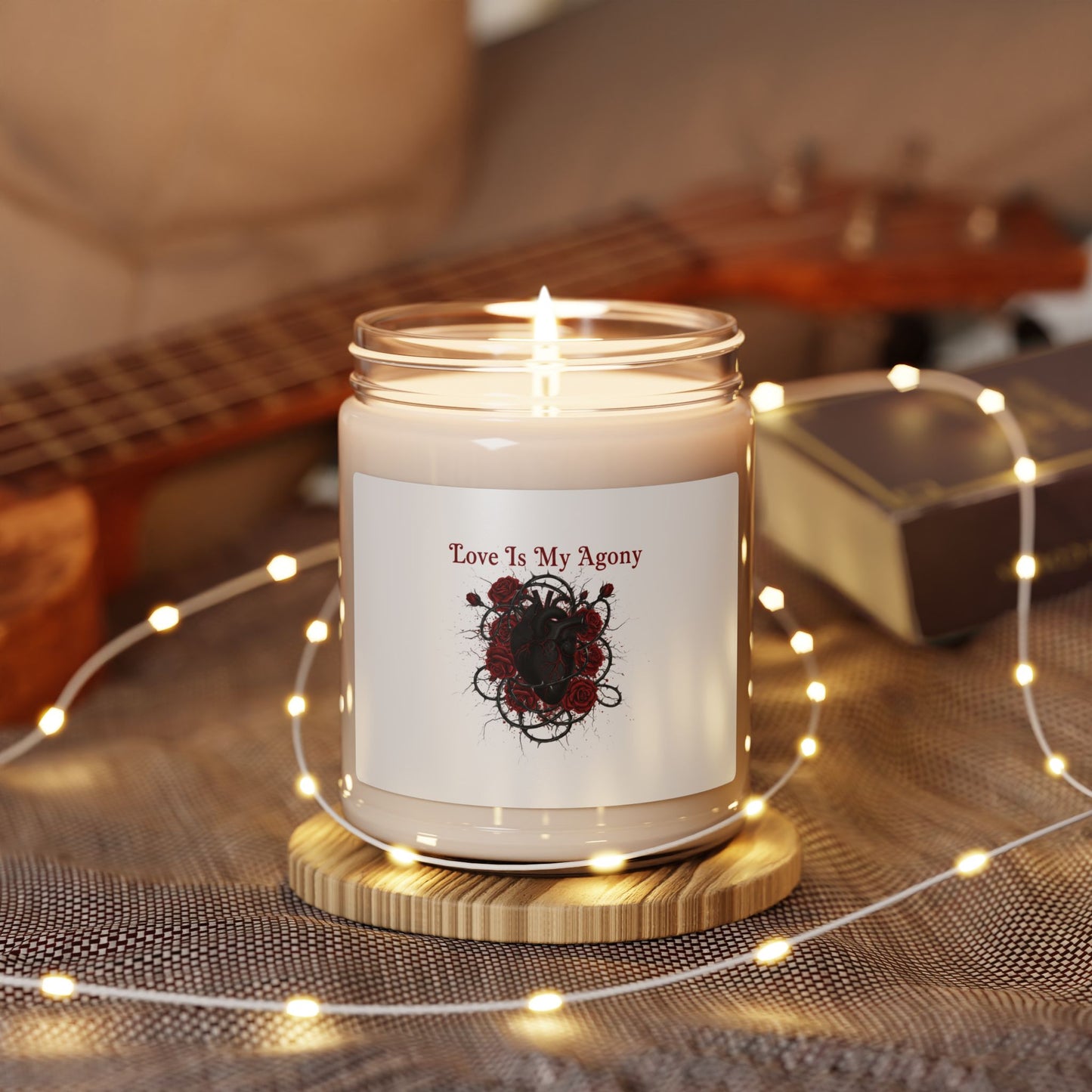 Love Is My Agony Candle | Dark Romance, Goth Valentine Soy Candle