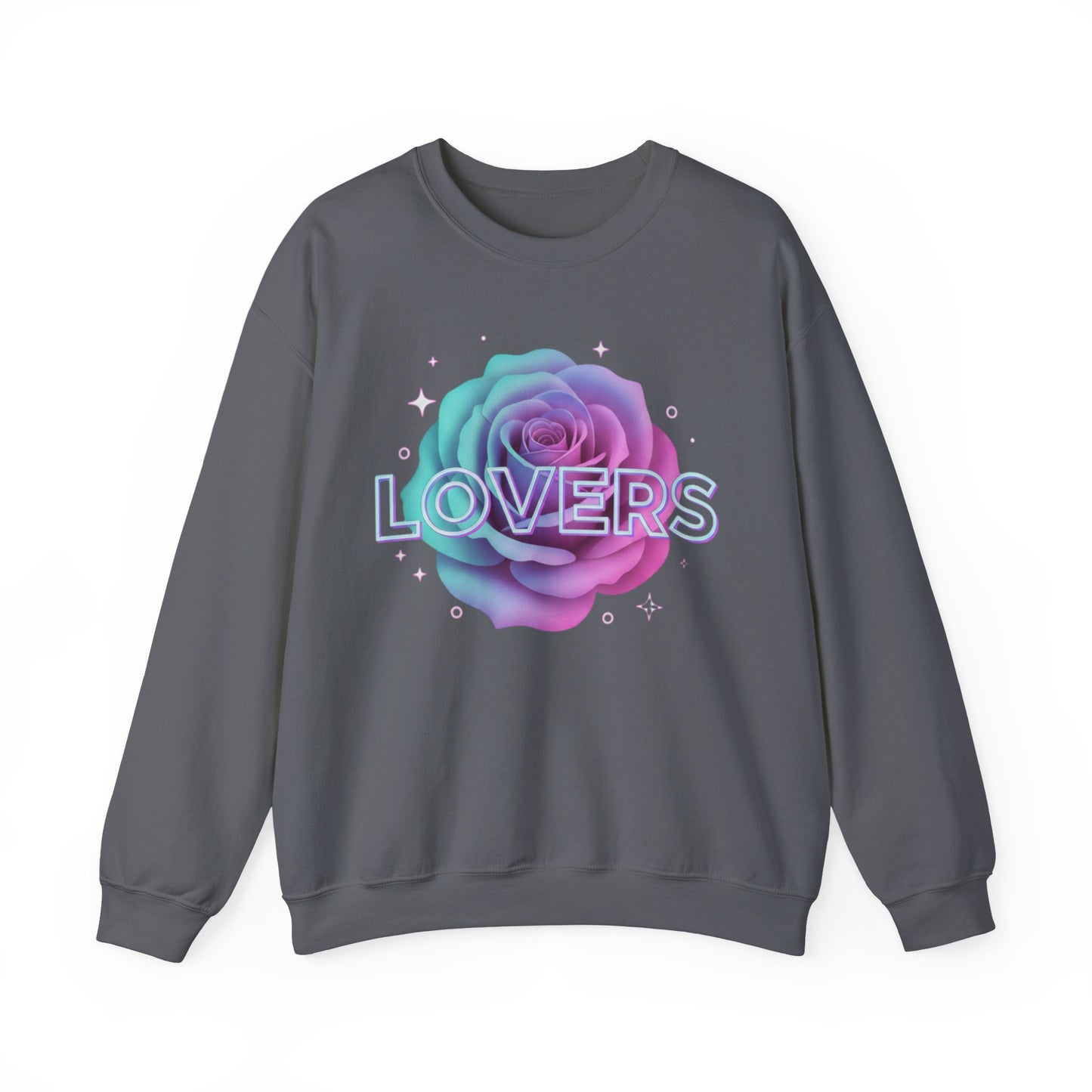 Gradient Rose Lovers Sweater | Pastel Floral Typography
