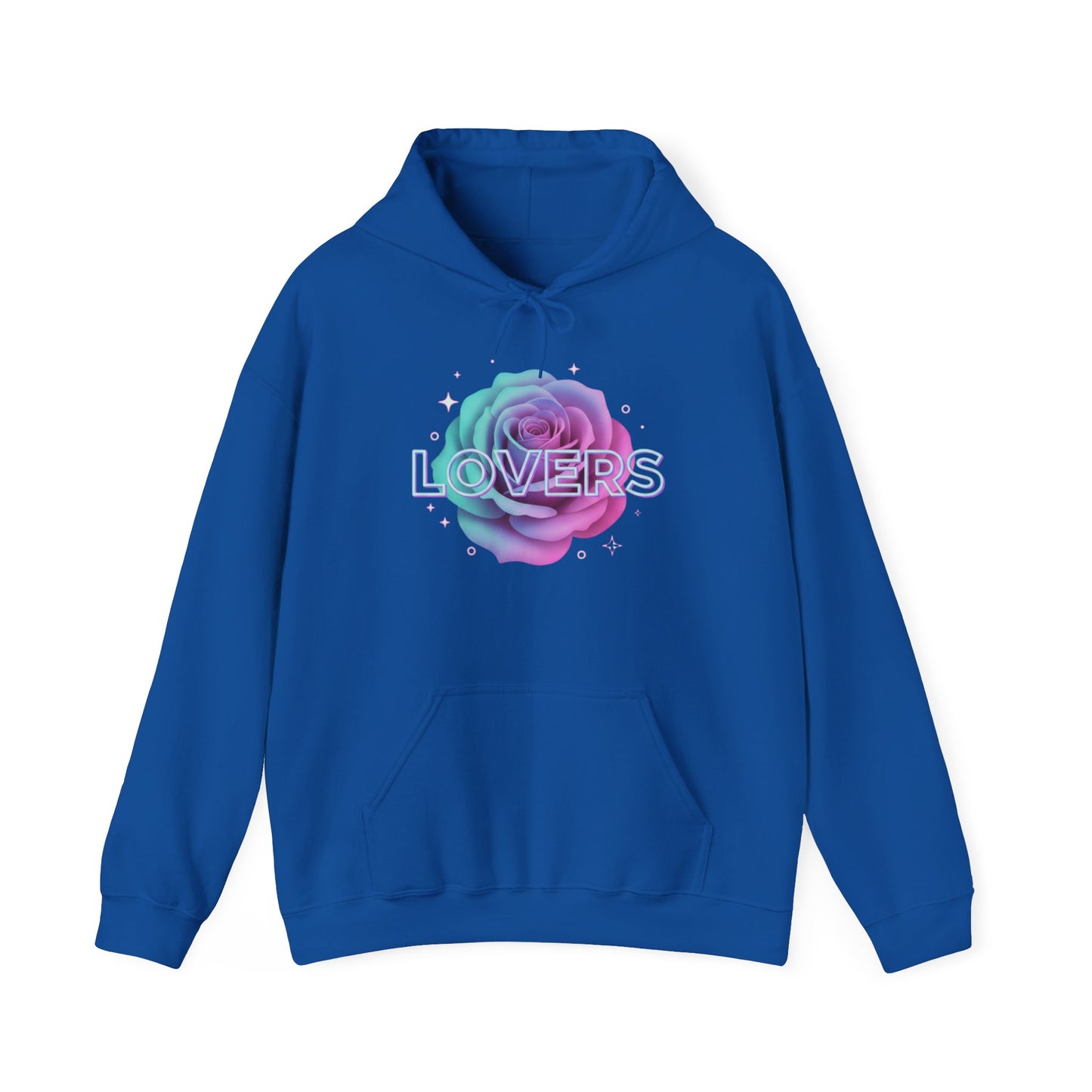 Gradient Rose Lovers Hoodie | Pastel Floral Typography