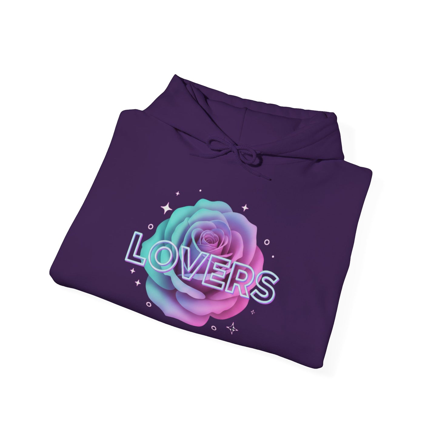 Gradient Rose Lovers Hoodie | Pastel Floral Typography