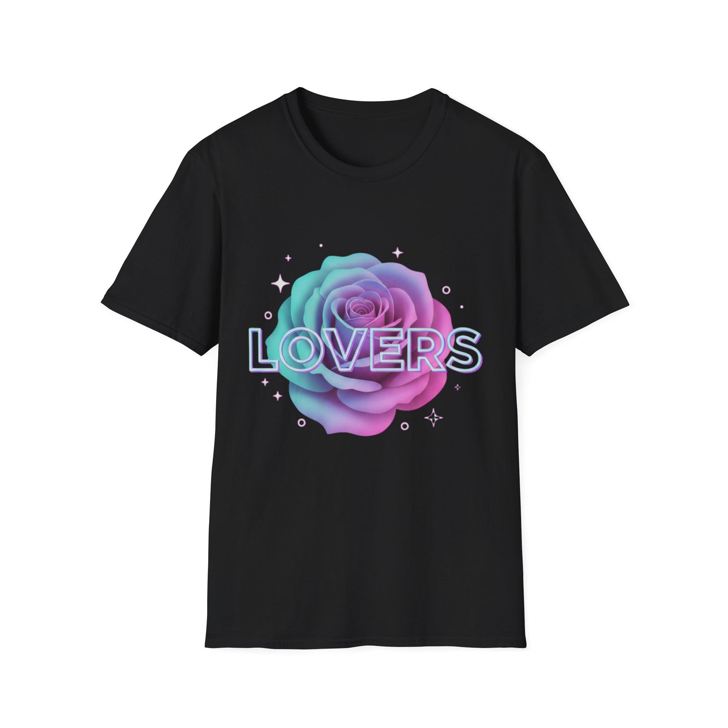 Gradient Rose Lovers T-Shirt | Pastel Floral Typography