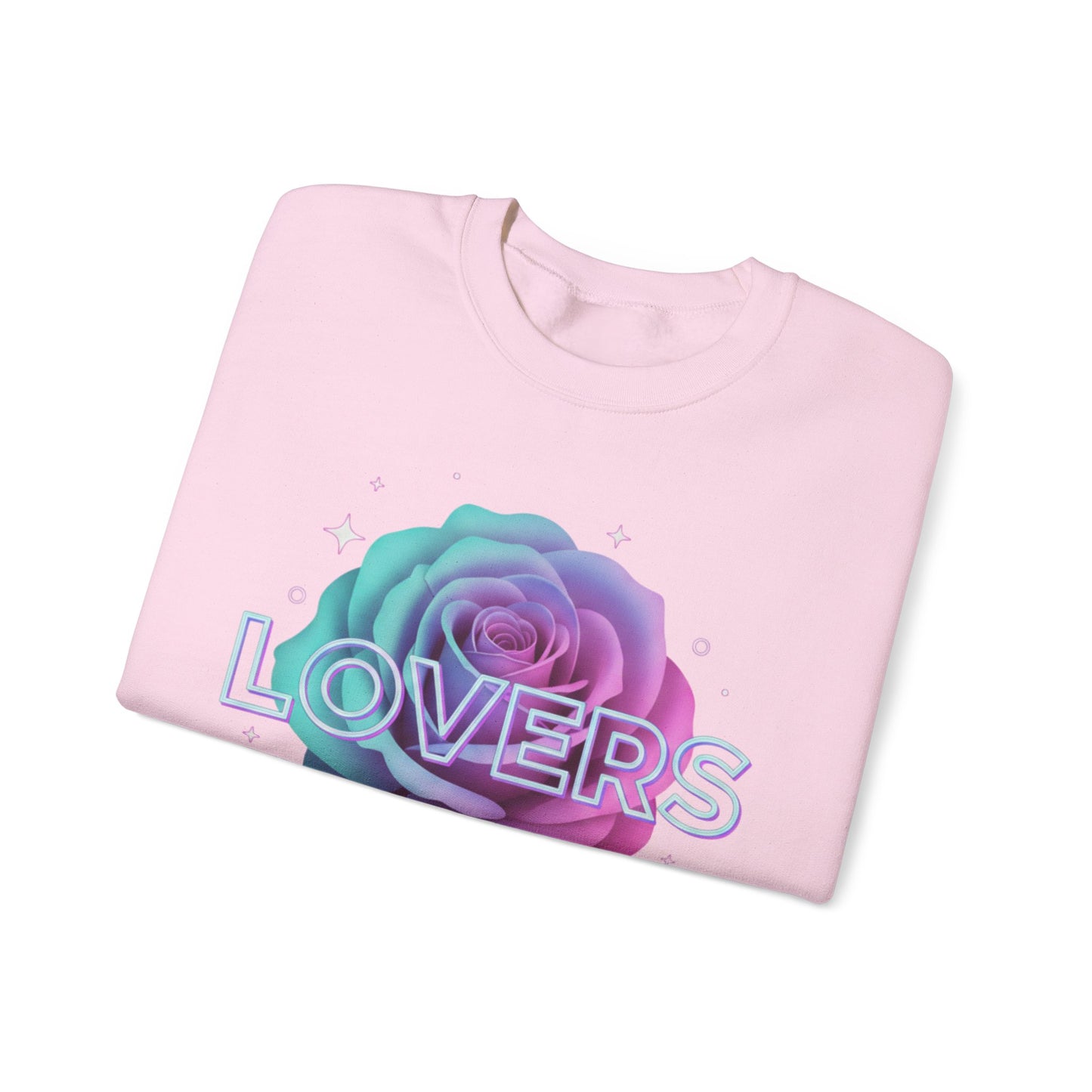 Gradient Rose Lovers Sweater | Pastel Floral Typography