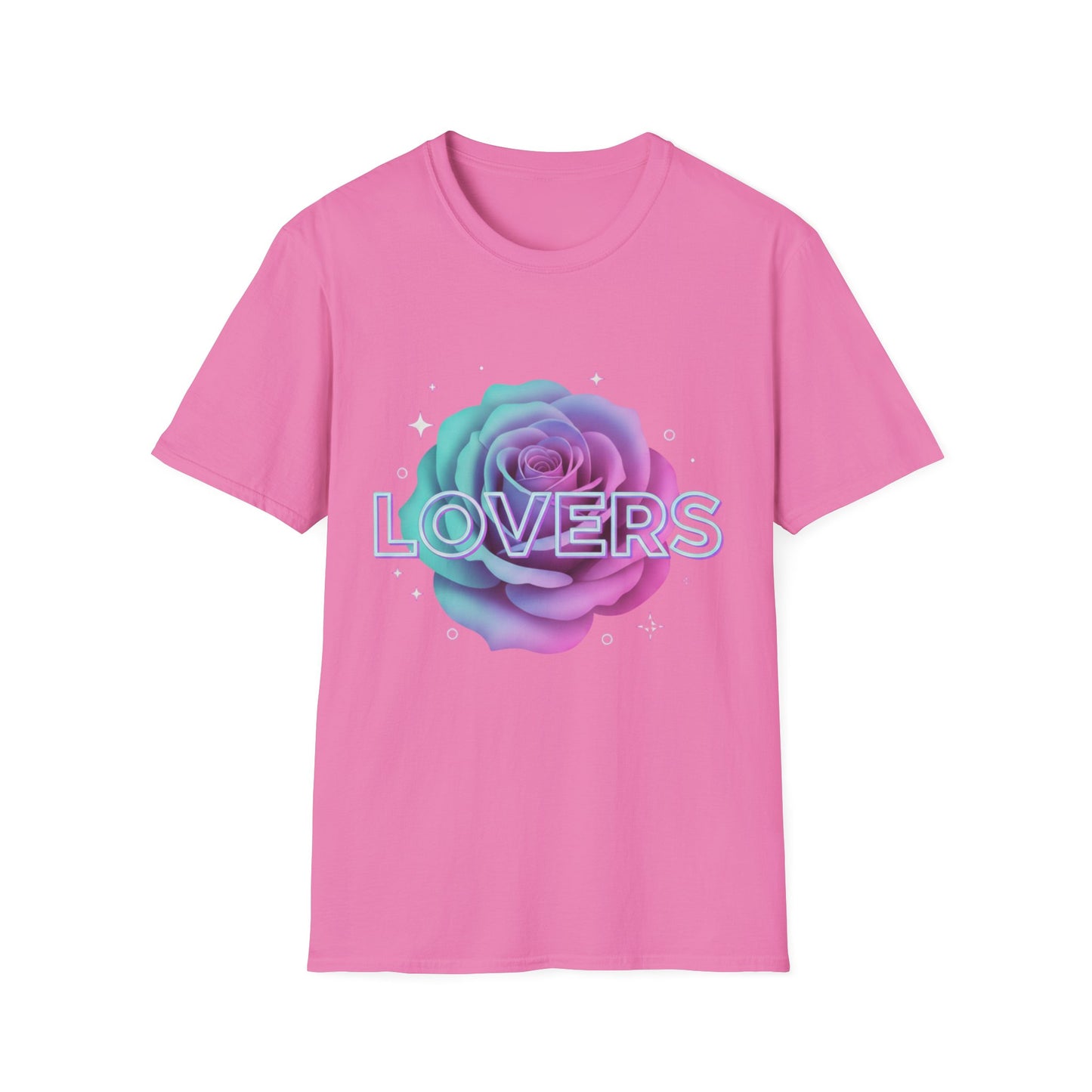 Gradient Rose Lovers T-Shirt | Pastel Floral Typography