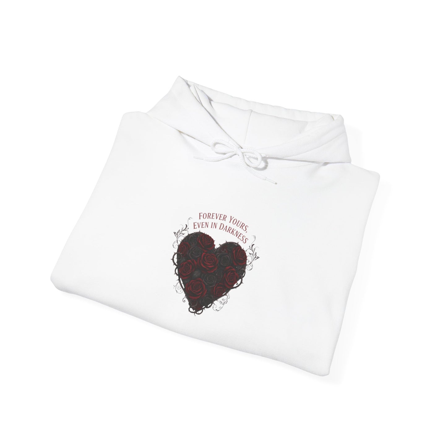 Black Rose Heart Hoodie | goth valentine, emo romance sweatshirt