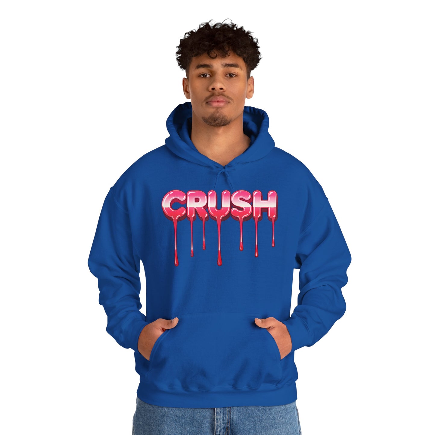 Dripping 'CRUSH' Graphic Hoodie | Candy Pink Drip Lettering