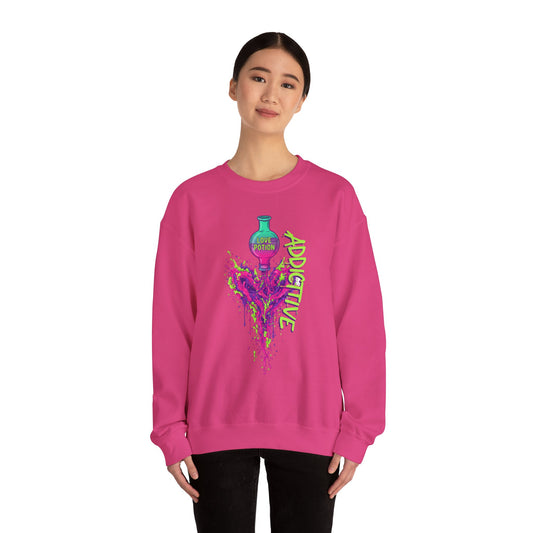 Love Potion Heart Splash Sweater | Addictive Neon Potion Design
