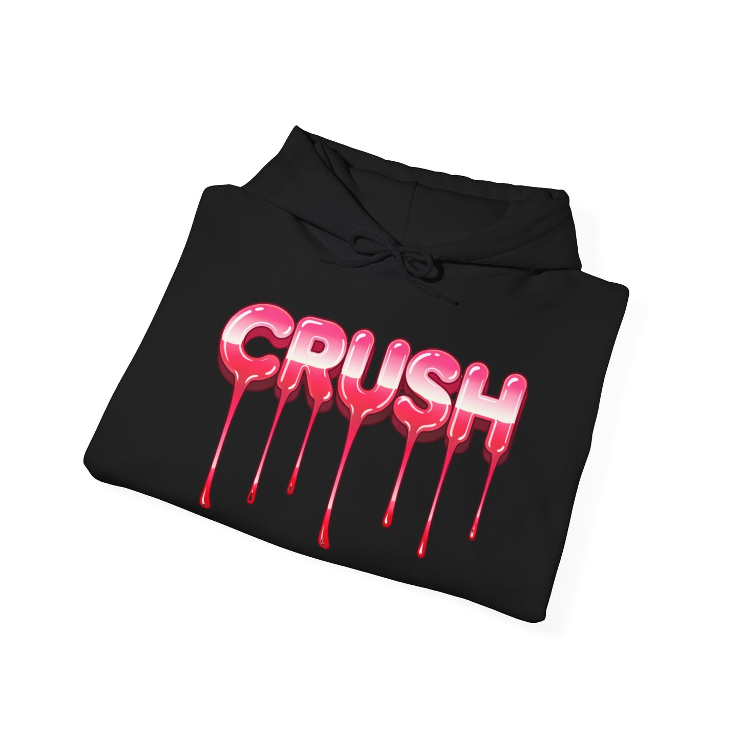 Dripping 'CRUSH' Graphic Hoodie | Candy Pink Drip Lettering