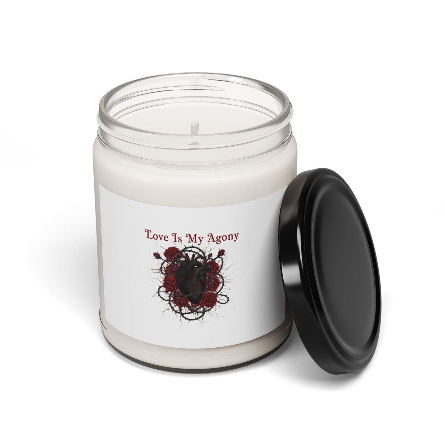 Love Is My Agony Candle | Dark Romance, Goth Valentine Soy Candle