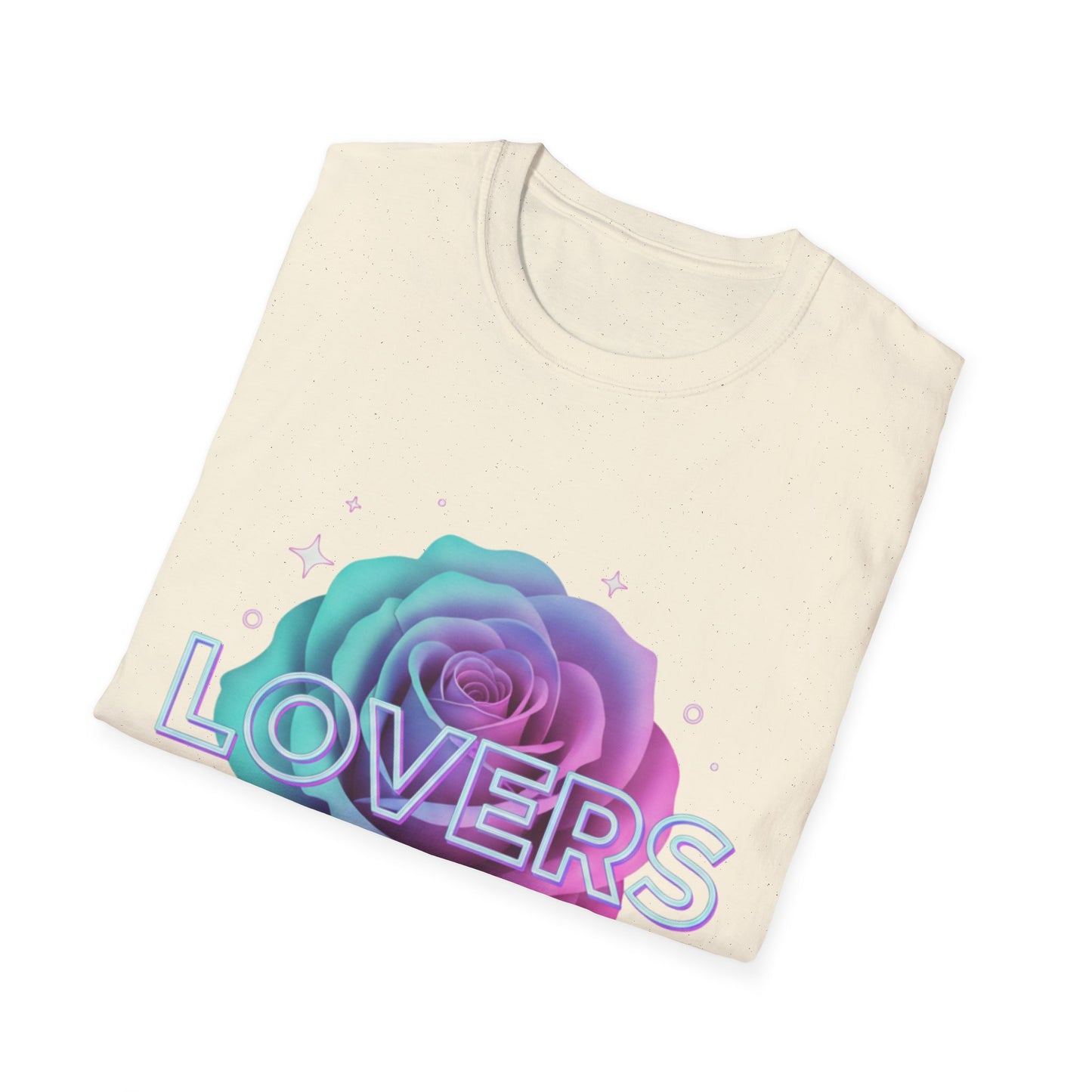 Gradient Rose Lovers T-Shirt | Pastel Floral Typography
