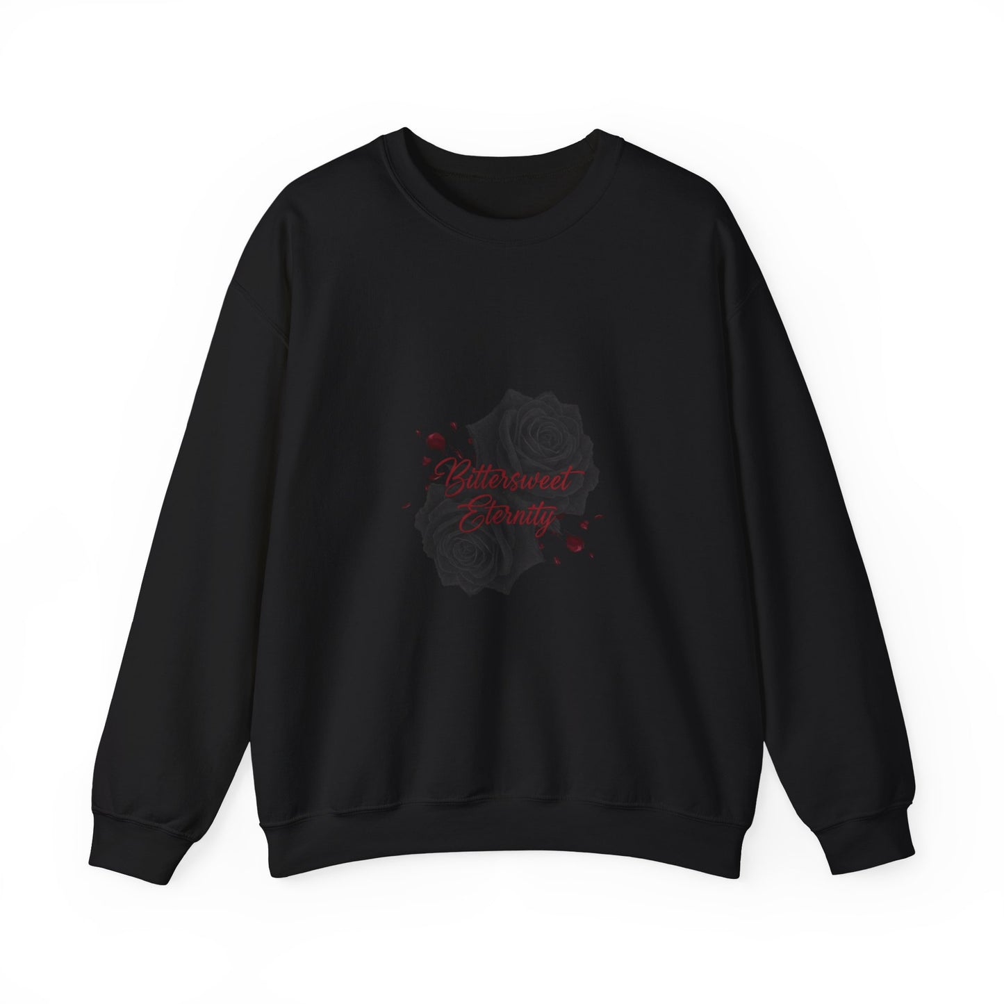Gothic Black Rose Crewneck Sweatshirt | goth valentine, dark romance