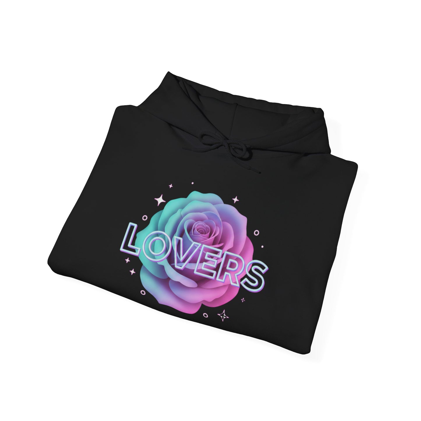 Gradient Rose Lovers Hoodie | Pastel Floral Typography