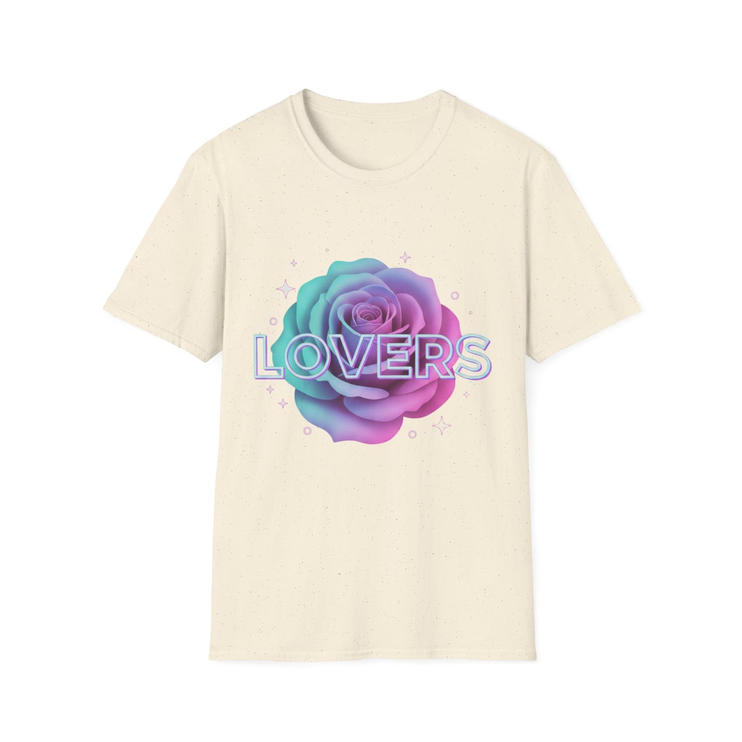 Gradient Rose Lovers T-Shirt | Pastel Floral Typography