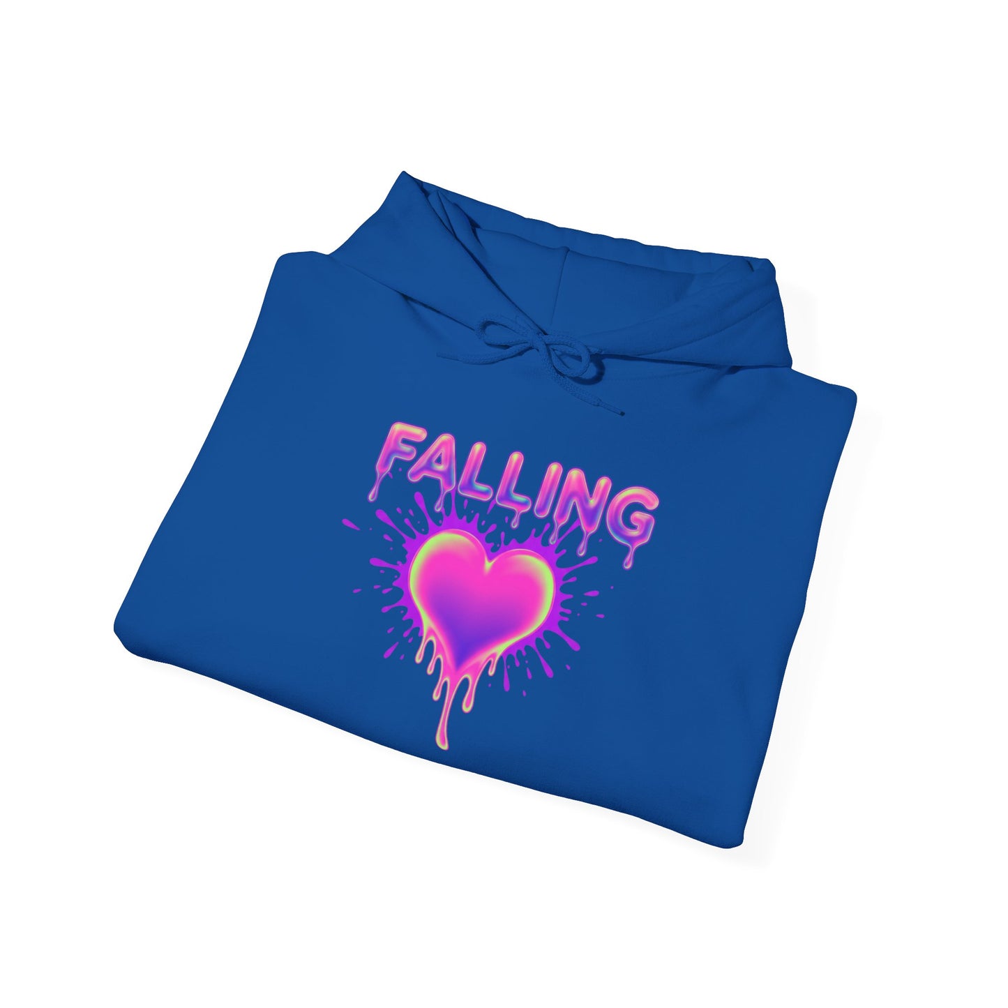 Falling Dripping Heart Hoodie | Pink Purple Splash Graphic