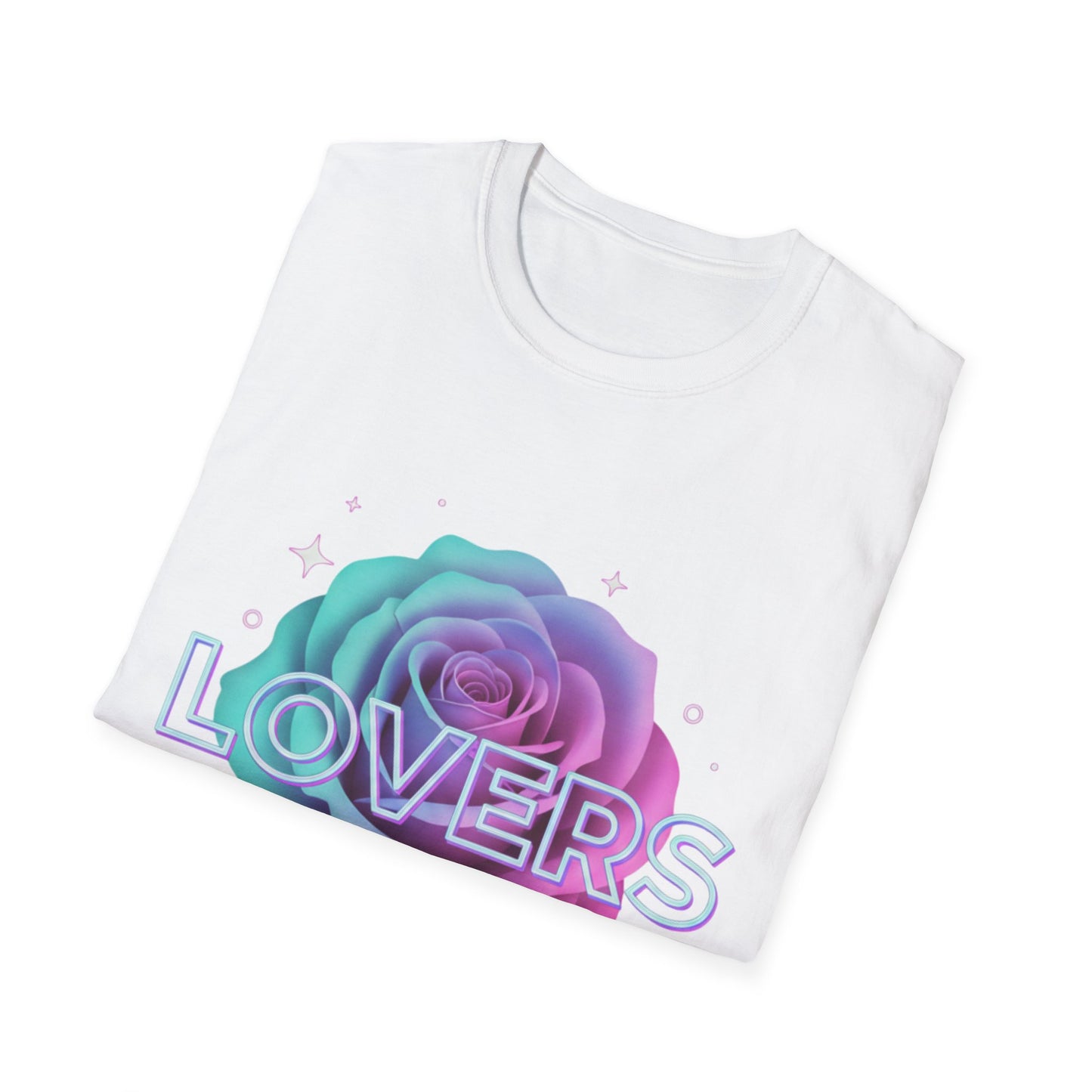 Gradient Rose Lovers T-Shirt | Pastel Floral Typography