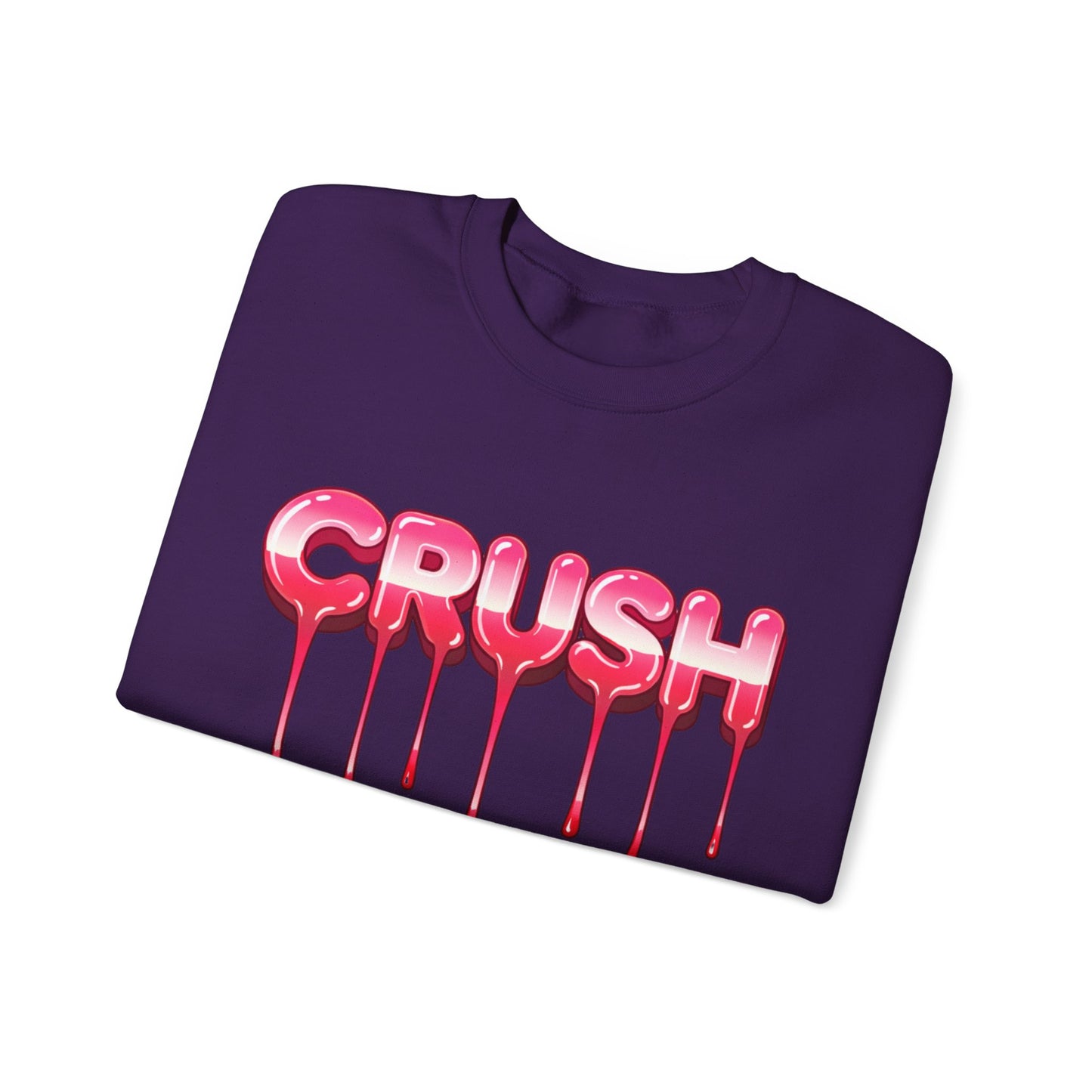 Dripping Pink 'CRUSH' Graphic sweater | Candy Heart Typography Tee