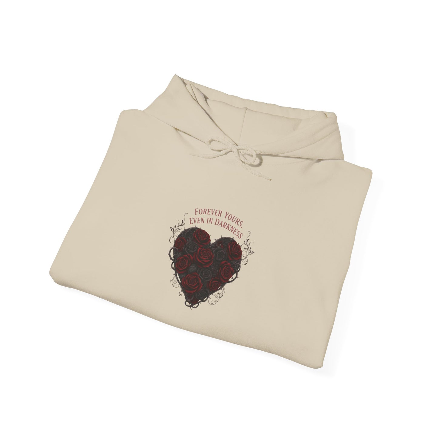 Black Rose Heart Hoodie | goth valentine, emo romance sweatshirt