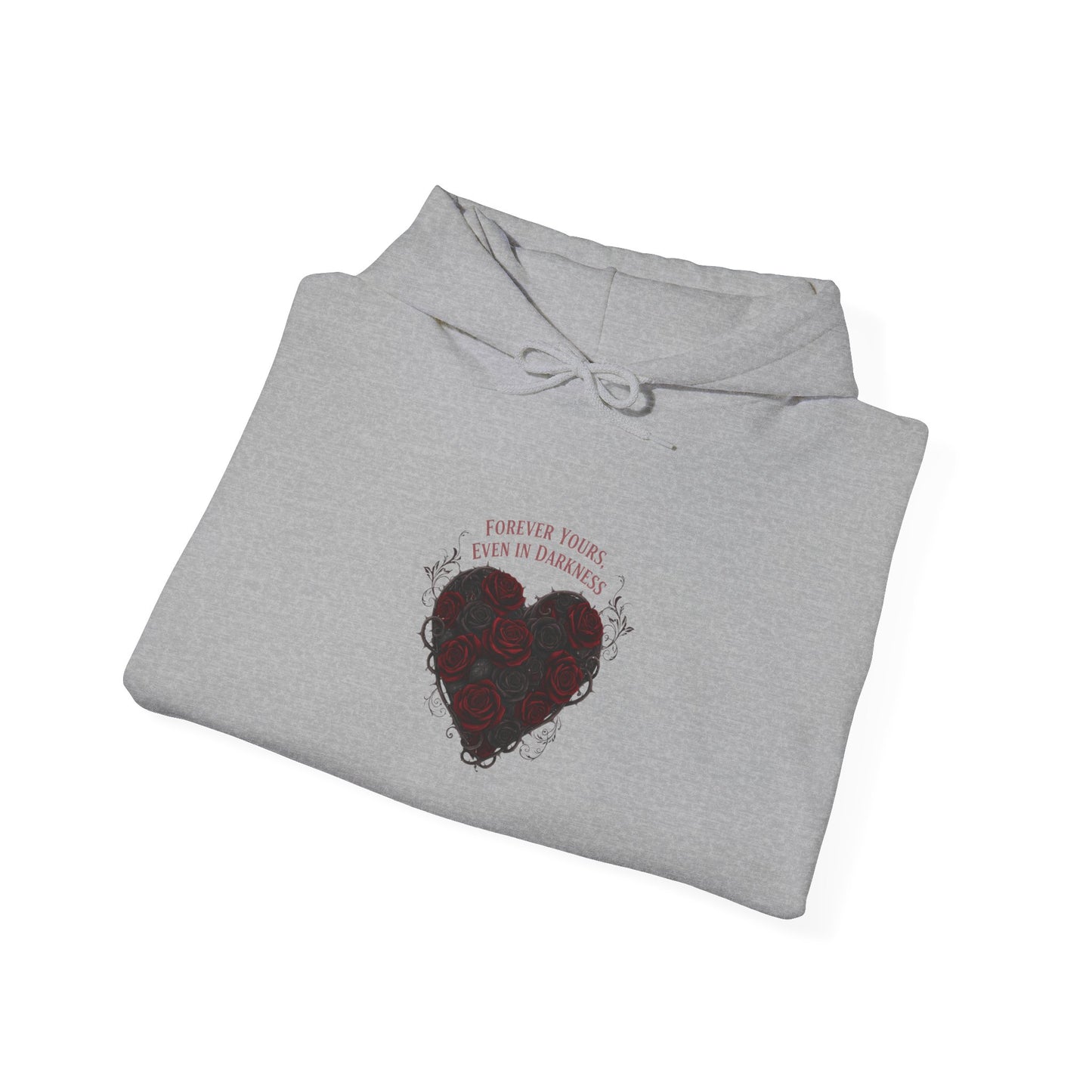 Black Rose Heart Hoodie | goth valentine, emo romance sweatshirt