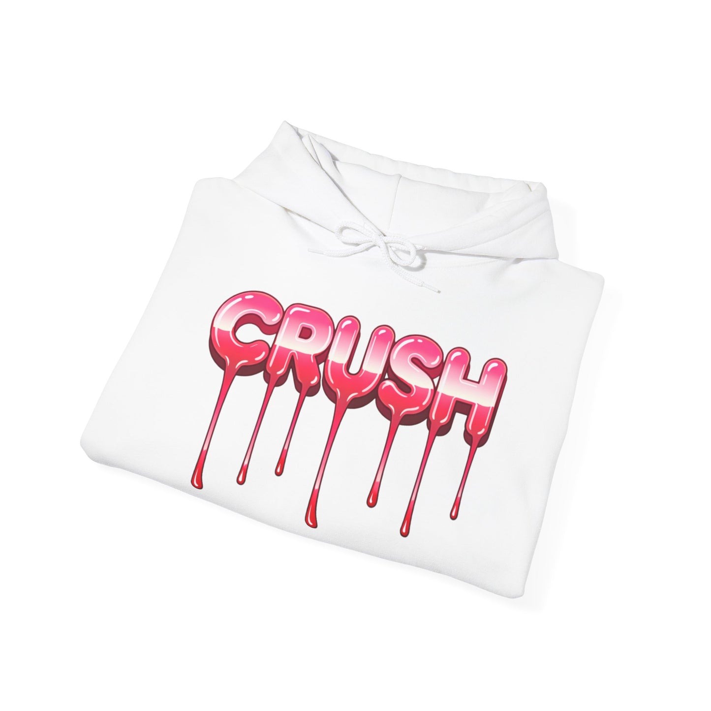 Dripping 'CRUSH' Graphic Hoodie | Candy Pink Drip Lettering
