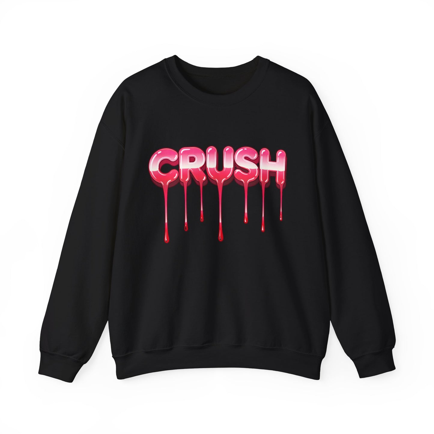 Dripping Pink 'CRUSH' Graphic sweater | Candy Heart Typography Tee