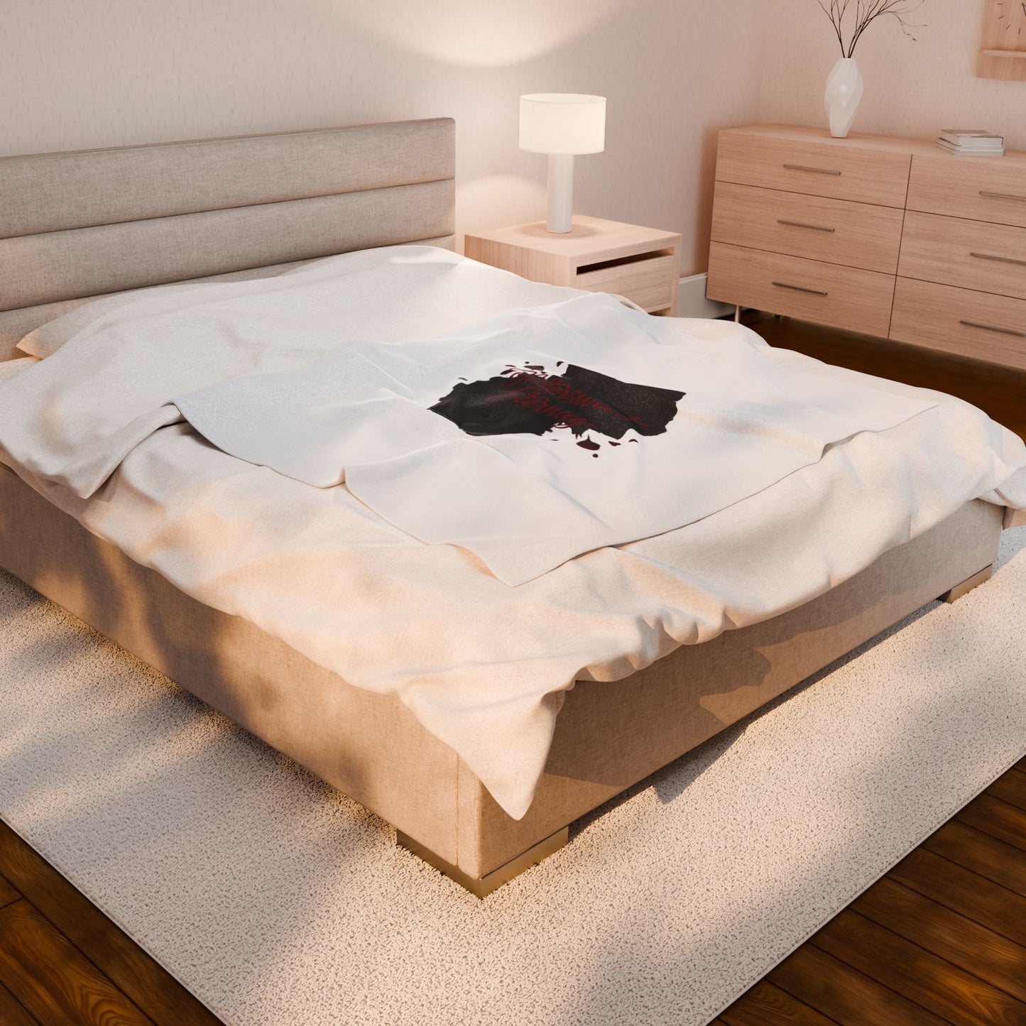 Black Rose Velvet Blanket | Goth Valentine, Dark Romance Velveteen Plush