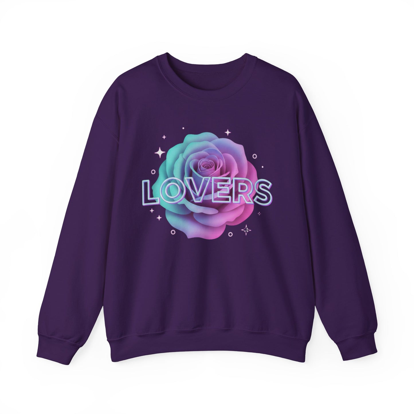 Gradient Rose Lovers Sweater | Pastel Floral Typography