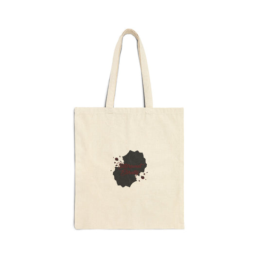 Black Rose Ink Blot Tote | goth valentine, dark romance canvas